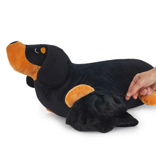 Cushion & Blanket | Dachshund | Black