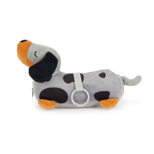 Dachshund Foldaway Shopping Bag & Charm | Grey