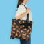 Dachshund Foldaway Shopping Bag & Charm | Black