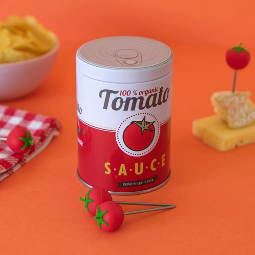 Tinned Snack Forks | Tomato | Set of 6