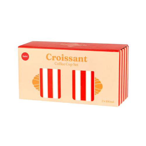 Croissant Espresso Cups | Red | Set of 2