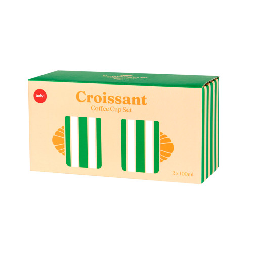 Croissant Espresso Cups | Green | Set of 2