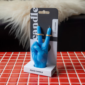 CandleHand | Peace Candle | Blue | Small
