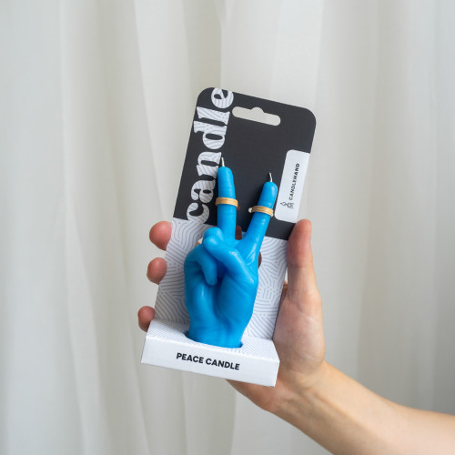 CandleHand | Peace Candle | Blue | Small CandleHand | Peace Candle | Blue | Small