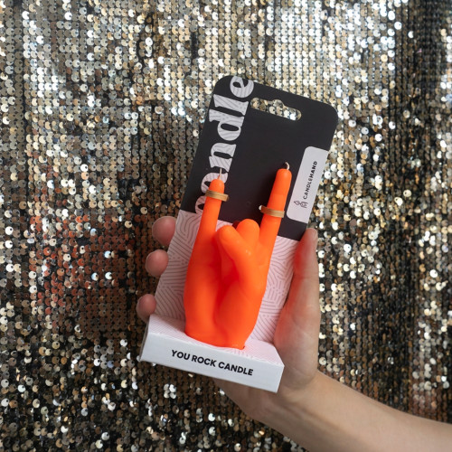 CandleHand | You Rock Candle | Orange | Small CandleHand | You Rock Candle | Orange | Small