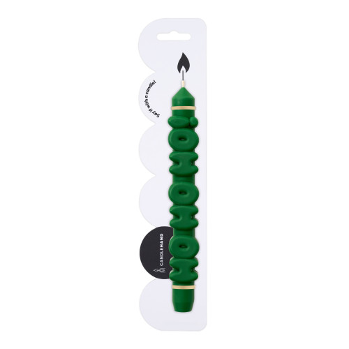 CandleHand | Taper Candle | Ho Ho Ho | Green CandleHand | Taper Candle | Ho Ho Ho | Green