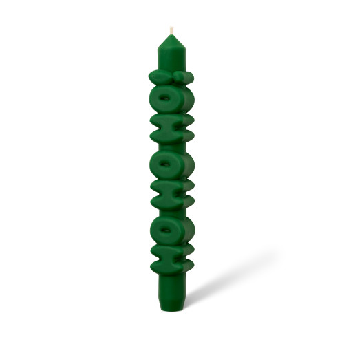 CandleHand | Taper Candle | Ho Ho Ho | Green CandleHand | Taper Candle | Ho Ho Ho | Green