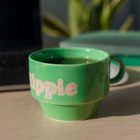 Helio Ferretti | Stackable Mug | The Hippie | Green & Pink