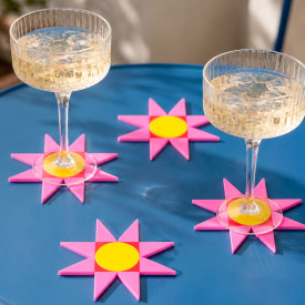 Helio Ferretti | Coasters | Sunburst | Set of 4