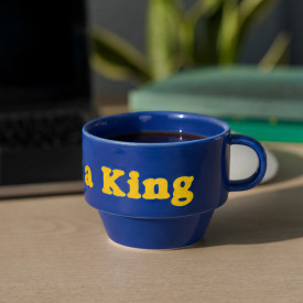 Helio Ferretti | Stackable Mug | Drama King | Blue & Yellow