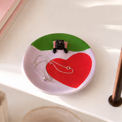 Helio Ferretti | Trinket Tray | Napping Heart Cat Helio Ferretti | Trinket Tray | Napping Heart Cat