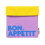 Helio Ferretti | Bon Appetit Snack Bag | Purple Helio Ferretti | Bon Appetit Snack Bag | Purple