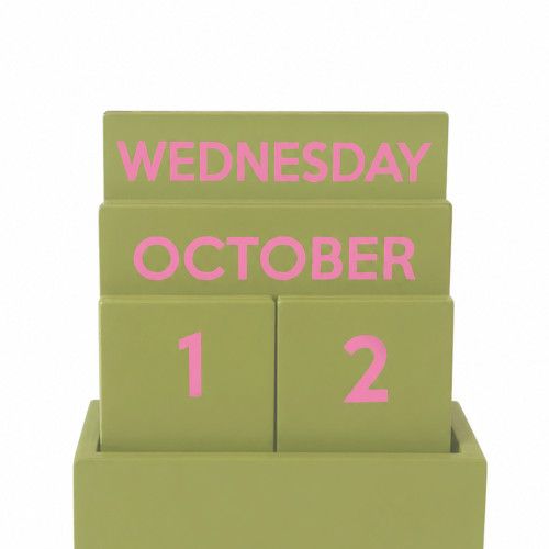 Helio Ferretti | Wooden Calendar | Olive Green Helio Ferretti | Wooden Calendar | Olive Green