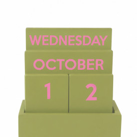 Helio Ferretti | Wooden Calendar | Olive Green
