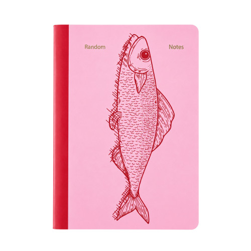 Helio Ferretti | A5 Pisces Random Notes Notebook | Pink | Lined Helio Ferretti | A5 Pisces Random Notes Notebook | Pink | Lined