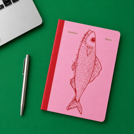 Helio Ferretti | A5 Pisces Random Notes Notebook | Pink | Lined