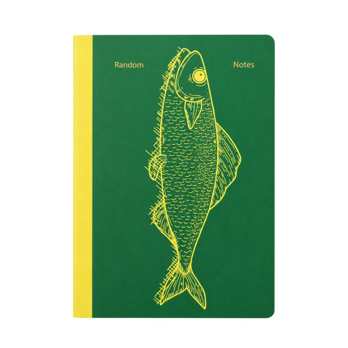 Helio Ferretti | A5 Pisces Random Notes Notebook | Green | Lined Helio Ferretti | A5 Pisces Random Notes Notebook | Green | Lined