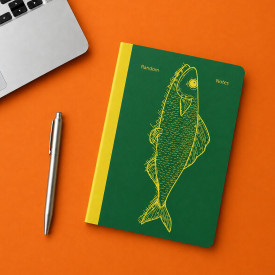 Helio Ferretti | A5 Pisces Random Notes Notebook | Green | Lined
