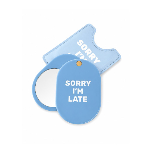 Helio Ferretti | Pocket Mirror | Sorry I'm Late | Blue Helio Ferretti | Pocket Mirror | Sorry I'm Late | Blue