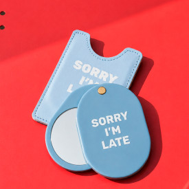 Helio Ferretti | Pocket Mirror | Sorry I'm Late | Blue