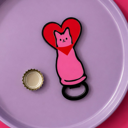 Helio Ferretti | Magnetic Bottle Opener | Heart Cat Helio Ferretti | Magnetic Bottle Opener | Heart Cat