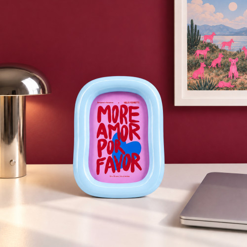 Helio Ferretti | Photo Frame | More Amor | Light Blue Helio Ferretti | Photo Frame | More Amor | Light Blue
