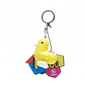 Canar Fluorescent Lime Yellow Silicone Duck Keyring