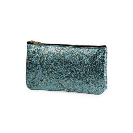 Studio Sweet & Sour Blue Glitter Flat Make Up Bag