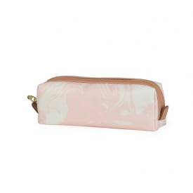 Studio Sweet & Sour Pink and White Marble Square Make Up Bag - Small
