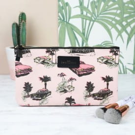 Studio Sweet & Sour Pink Cadillac and Flamingo Make Up Bag
