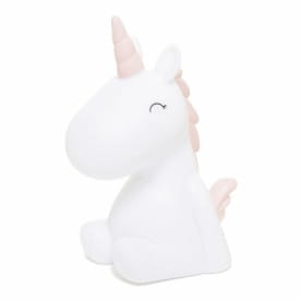 Dhink Mini Colour Changing LED Night Light | White Unicorn With Pastel Pink Mane & Tail