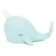 Dhink Mini Colour Changing LED Night Light | Pastel Blue Narwhal With White Horn