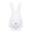 Dhink Mini Colour Changing LED Night Light | White Bunny With Fluffy Faux Fur Pom Tail