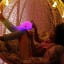 Dhink Medium Pastel Pink Narwhal With Gold Horn Colour Changing LED Night Light