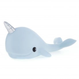 Dhink Medium Pastel Blue Narwhal With Silver Horn Colour Changing LED Night Light