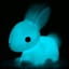 Dhink Medium White Bunny With Fluffy Faux Fur Pom Tail Colour Changing LED Night Light