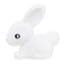 Dhink Medium White Bunny With Fluffy Faux Fur Pom Tail Colour Changing LED Night Light