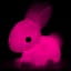 Dhink Medium White Bunny With Fluffy Faux Fur Pom Tail Colour Changing LED Night Light