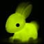 Dhink Medium White Bunny With Fluffy Faux Fur Pom Tail Colour Changing LED Night Light