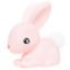Dhink Medium Pastel Candy Pink Bunny With Fluffy Faux Fur Pom Tail Colour Changing LED Night Light