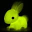 Dhink Medium Pastel Candy Pink Bunny With Fluffy Faux Fur Pom Tail Colour Changing LED Night Light