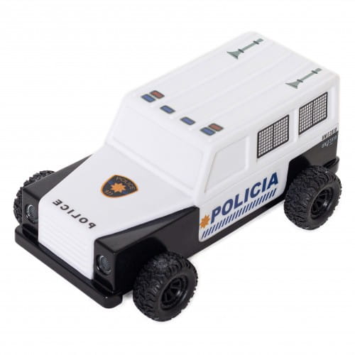 Dhink Medium Black And White Police Car Colour Changing LED Night Light & Toy With Stickers