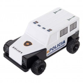 Dhink Medium Black And White Police Car Colour Changing LED Night Light & Toy With Stickers