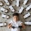 Dhink Medium Black And White Police Car Colour Changing LED Night Light & Toy With Stickers