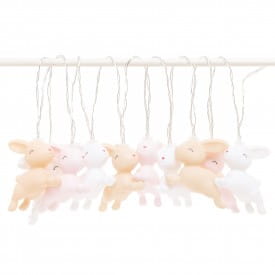 Dhink Mixed Coloured Pastel Jumping Bunnies LED String Lights With 10 Lights