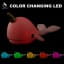 Dhink Medium Pastel Pink Narwhal With Gold Horn Colour Changing LED Night Light