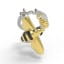 Metalmorphose Gold and Black Bee With Gold Honey Keyring
