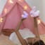 Dhink Mini Pink Bunny With Fluffy Faux Fur Pom Tail Colour Changing LED Night Light