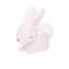 Dhink Mini Pink Bunny With Fluffy Faux Fur Pom Tail Colour Changing LED Night Light