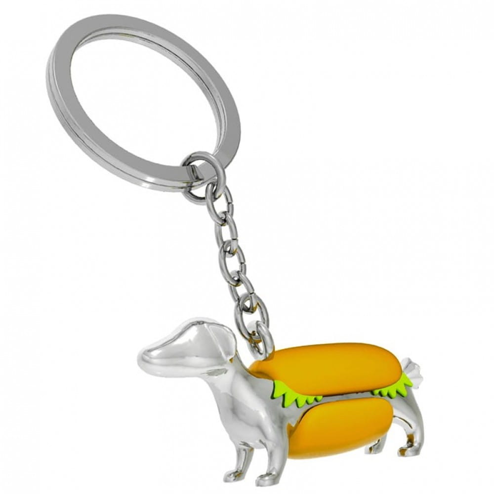 sausage dog keyring